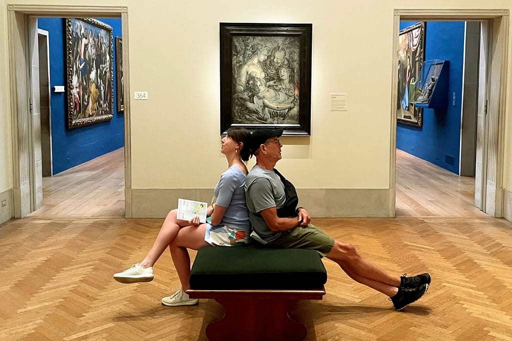 About Simply Living Happy About Sitting on a Museum Bench