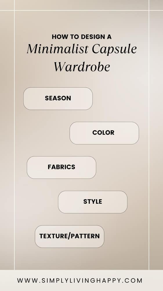 Minimalist Capsule Wardrobe + Easy 5-Step Checklist Designing a minimalist capsule wardrobe