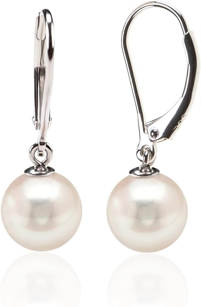 PAVOI Sterling Silver Simulated Pearl Earrings Sterling Silver Simulated Shell Pearl Earrings