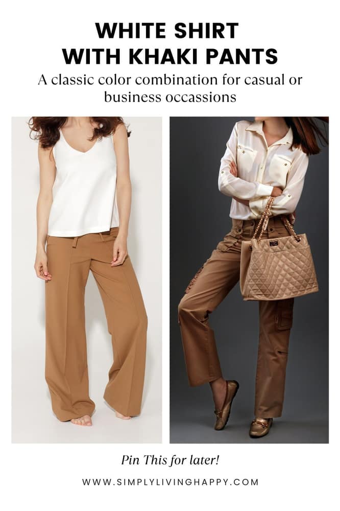 What Color Shirt Goes with Khaki Pants? Get the Best Outfit Ideas Here White shirt with Khaki Pants