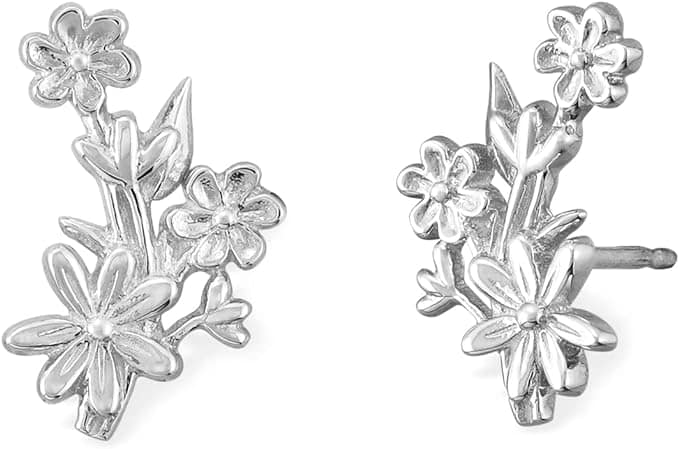 Boma Crawler Stud Earrings Sterling Silver Crawler Earrings